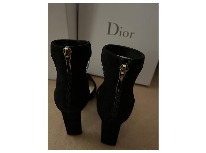 Christian Dior Décolleté Dior nere in vitello scamosciato Nero - vista 11