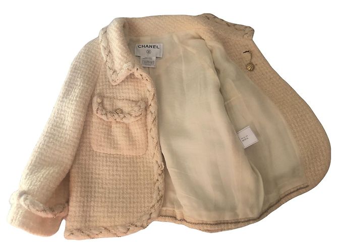 Chanel-Jacke aus beiger Wolle - Ansicht 12