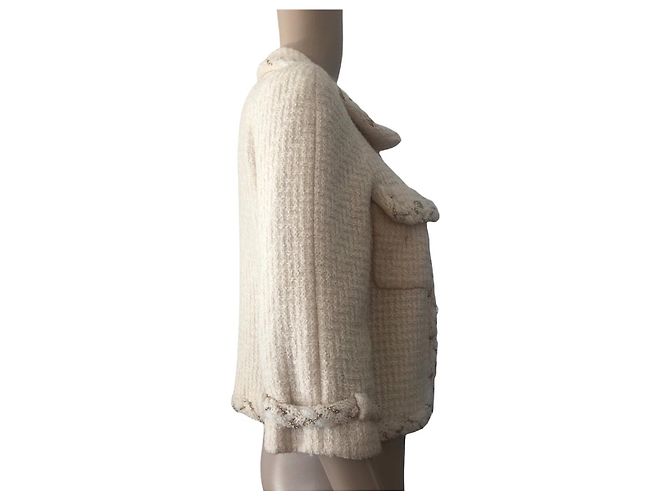 Chanel-Jacke aus beiger Wolle - Ansicht 4