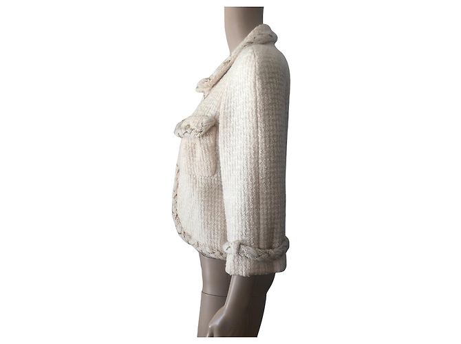Chanel-Jacke aus beiger Wolle - Ansicht 6