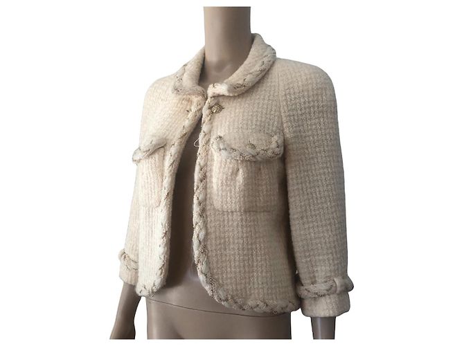 Chanel-Jacke aus beiger Wolle - Ansicht 7