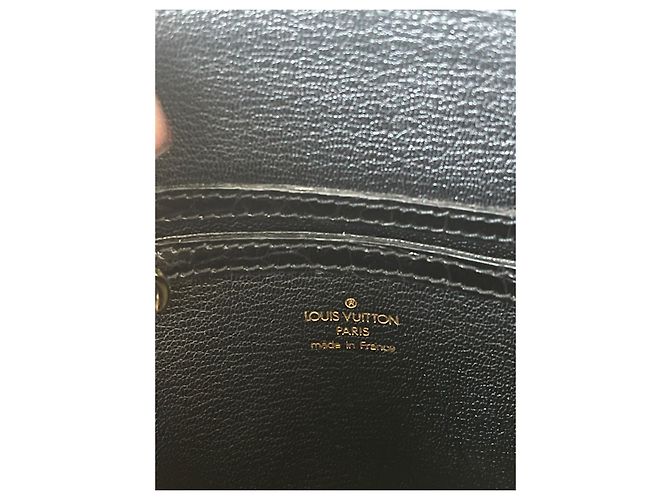 Borsa a tracolla Louis Vuitton Alma in pelle di coccodrillo lucida nera Nero - vista 7
