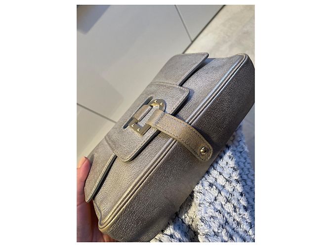Borsa a tracolla Delvaux Argento in Pelle - vista 2