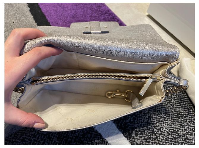 Borsa a tracolla Delvaux Argento in Pelle - vista 5