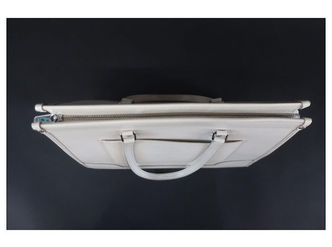 LOUIS VUITTON circa 2008 - Borsa GM "Madeleine" in pelle Epi avorio Bianco - vista 4