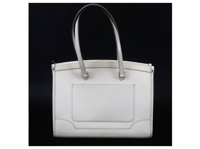 LOUIS VUITTON circa 2008 - Borsa GM "Madeleine" in pelle Epi avorio Bianco - vista 5