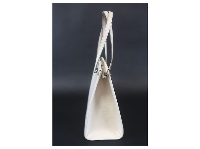LOUIS VUITTON circa 2008 - Borsa GM "Madeleine" in pelle Epi avorio Bianco - vista 7
