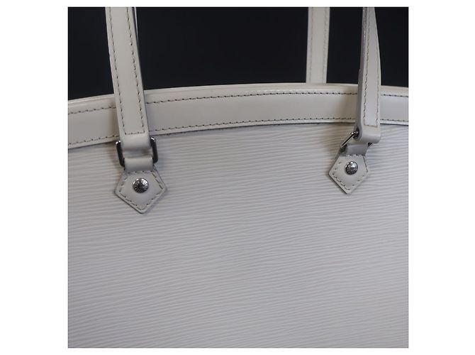 LOUIS VUITTON circa 2008 - Borsa GM "Madeleine" in pelle Epi avorio Bianco - vista 9