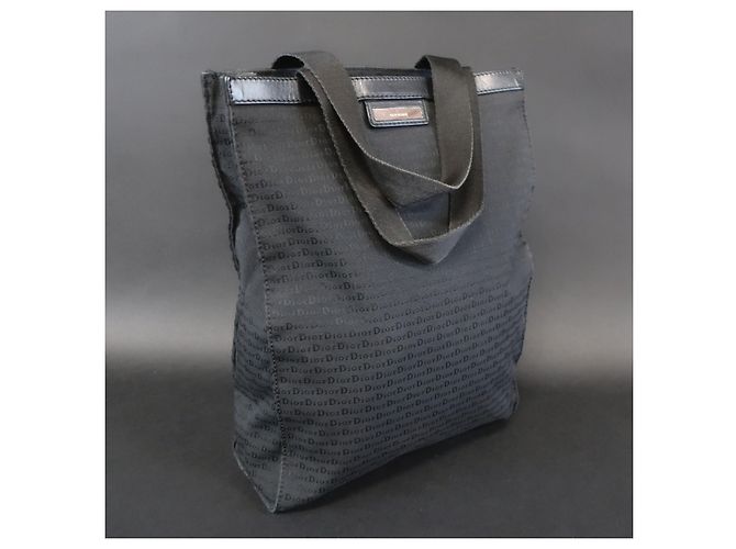 DIOR HOMME - Borsa tote in nylon nero con logo DIOR - vista 3