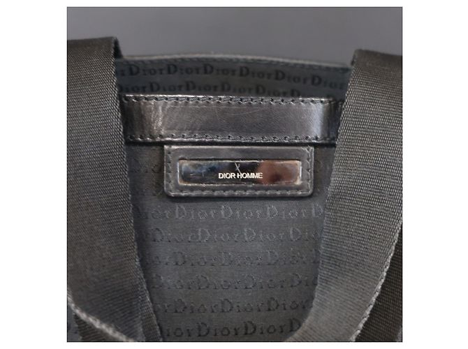 DIOR HOMME - Borsa tote in nylon nero con logo DIOR - vista 5