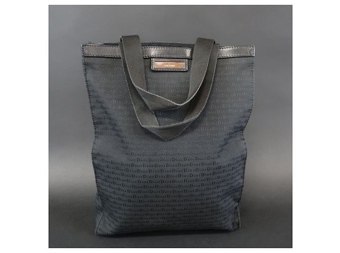 DIOR HOMME - Borsa tote in nylon nero con logo DIOR - vista 7