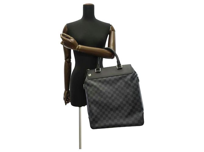 Borsa a mano Louis Vuitton Damier Cobalt Greenwich nera Nero Grigio - vista 10