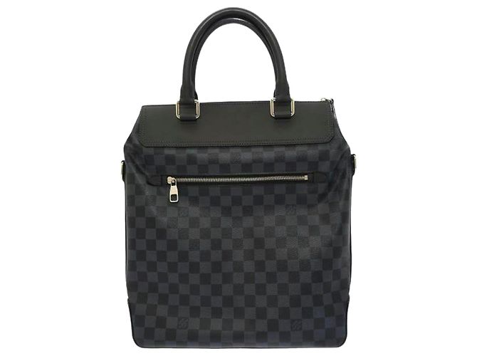 Borsa a mano Louis Vuitton Damier Cobalt Greenwich nera Nero Grigio - vista 3