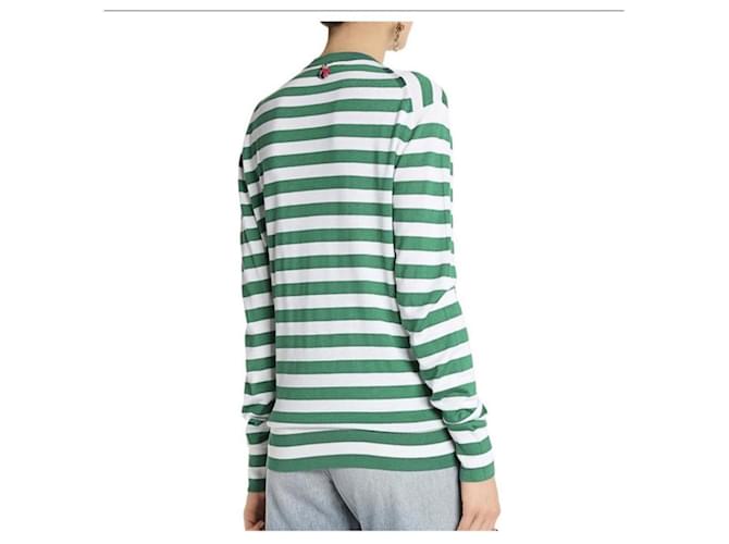 Dolce & Gabbana Gestreifter Kaschmirpullover Grün - Ansicht 10