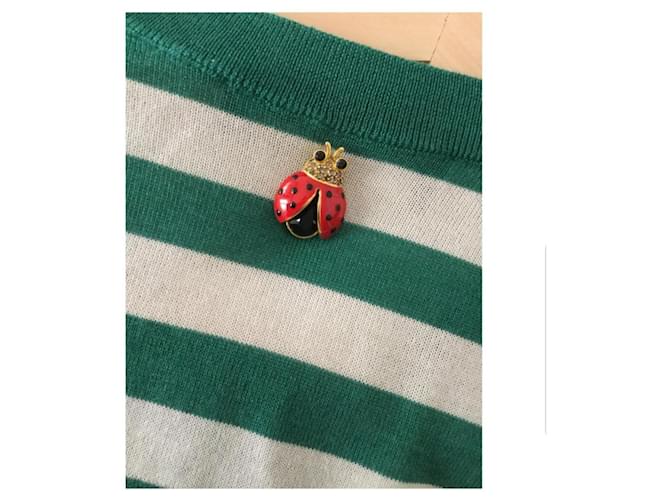 Dolce & Gabbana Gestreifter Kaschmirpullover Grün - Ansicht 5