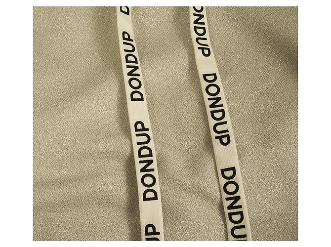 Dondup Sudadera Larga Viscosa Gris Plata Top con Capucha Talla M - vista 8