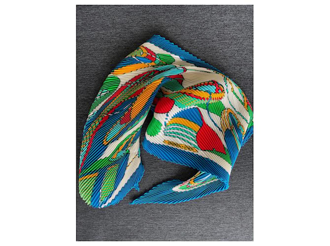 Hermès Cachecol de seda Hermes Multicor - vista 3