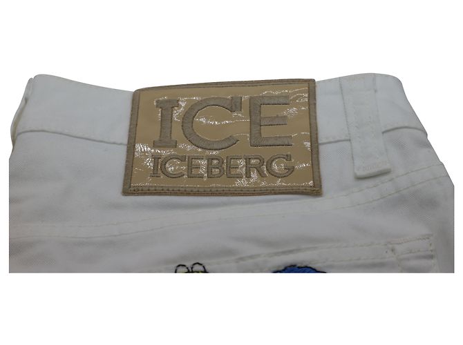 Calça bordada Iceberg x Os Simpsons em algodão creme Branco Cru - vista 2
