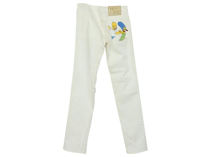 Calça bordada Iceberg x Os Simpsons em algodão creme Branco Cru - vista 5