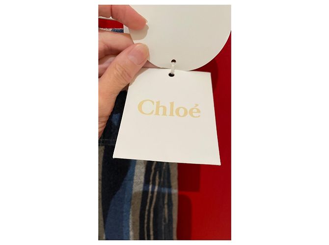 Gonna culotte Chloé a righe blu indaco ed ecru Multicolore - vista 2