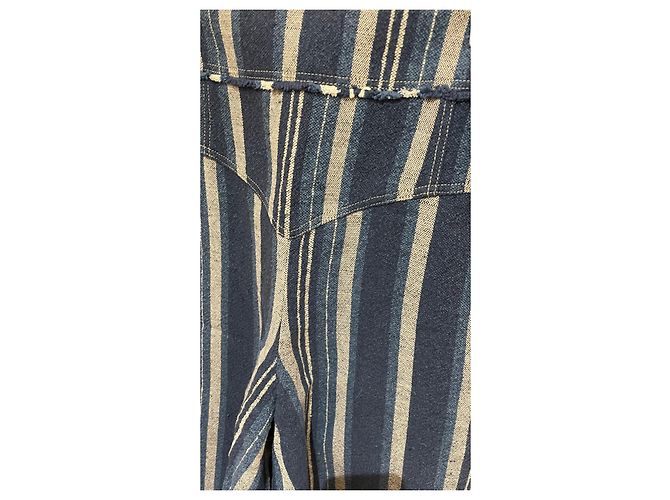 Gonna culotte Chloé a righe blu indaco ed ecru Multicolore - vista 6