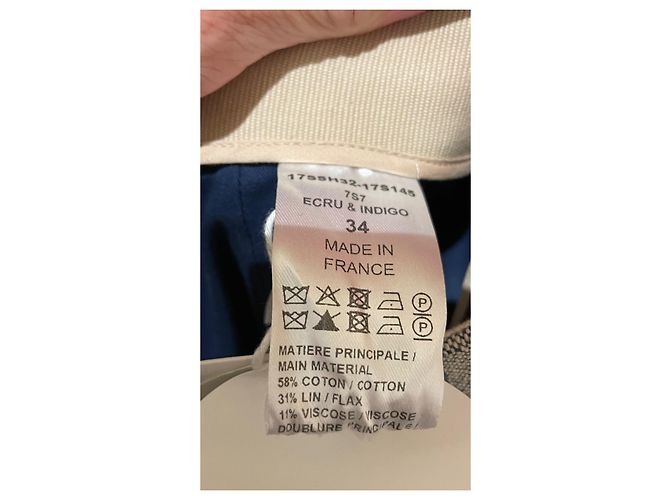 Gonna culotte Chloé a righe blu indaco ed ecru Multicolore - vista 7