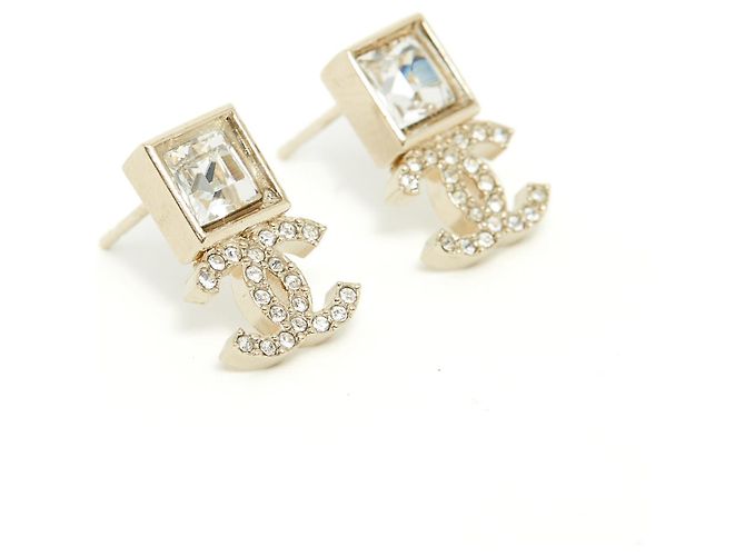 Chanel GOLDENER QUADRATISCHER STUD UND CC - Ansicht 2