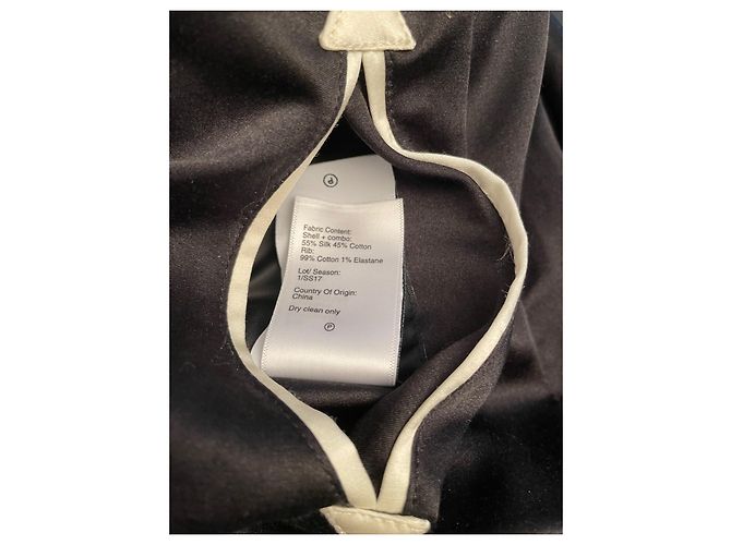 R13 Reversible Bomber Jacket Black and Cream Silk Cotton - view 10