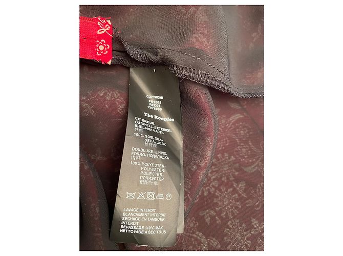 The Kooples Sunrise Seidenkleid Rot - Ansicht 5