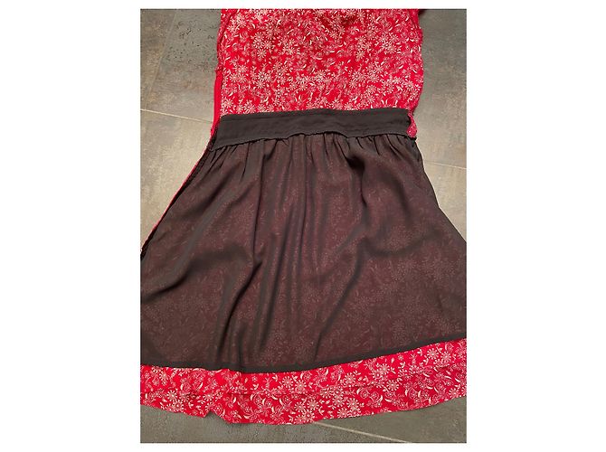 The Kooples Sunrise Seidenkleid Rot - Ansicht 7