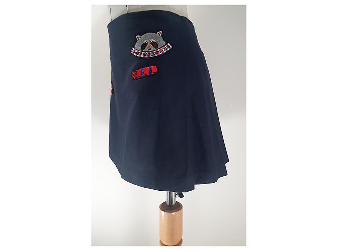 Autre Marque Falda Kilt Scout Patch Mira Mikati Azul Marino - vista 2
