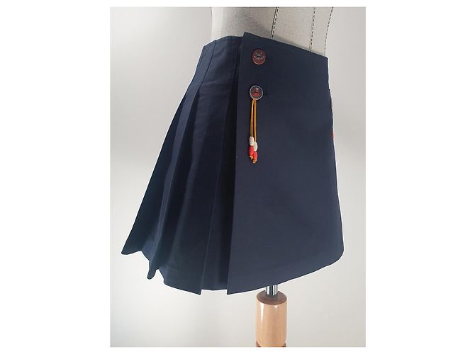 Autre Marque Falda Kilt Scout Patch Mira Mikati Azul Marino - vista 3