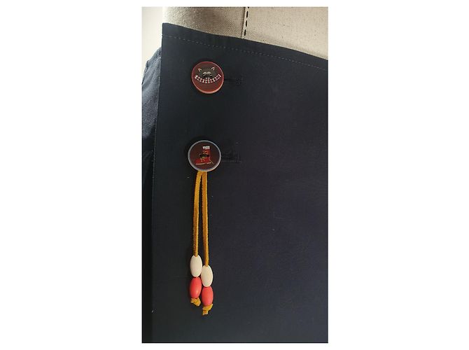 Autre Marque Falda Kilt Scout Patch Mira Mikati Azul Marino - vista 5