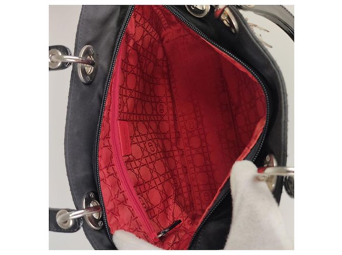 Christian Dior borsa a mano Lady Dior nera misura grande - vista 10