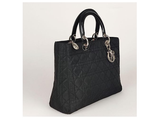 Christian Dior borsa a mano Lady Dior nera misura grande - vista 2
