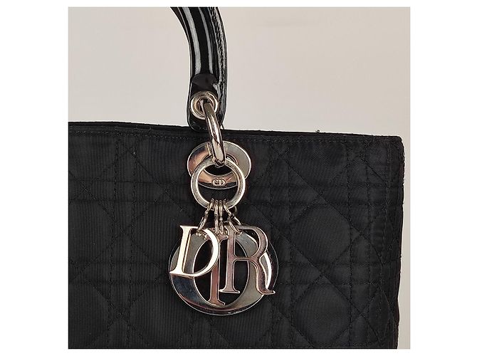 Christian Dior borsa a mano Lady Dior nera misura grande - vista 4