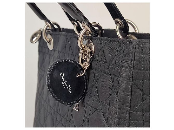 Christian Dior borsa a mano Lady Dior nera misura grande - vista 5
