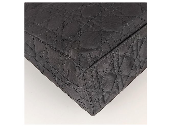 Christian Dior borsa a mano Lady Dior nera misura grande - vista 8