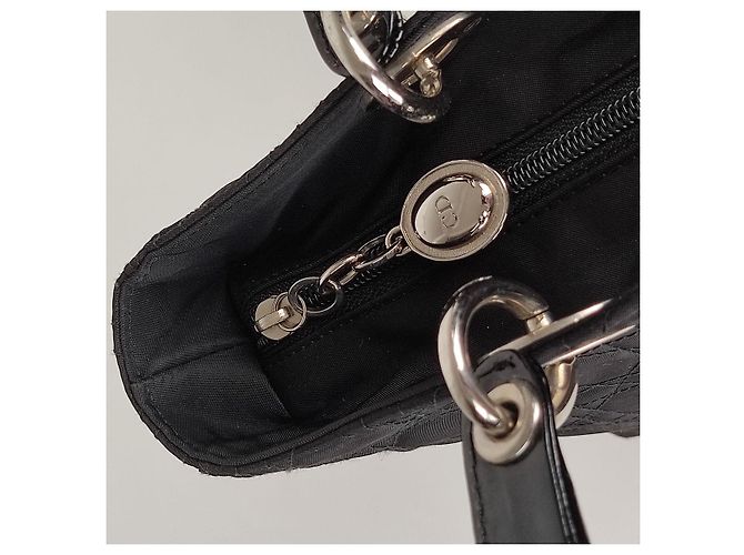 Christian Dior borsa a mano Lady Dior nera misura grande - vista 9