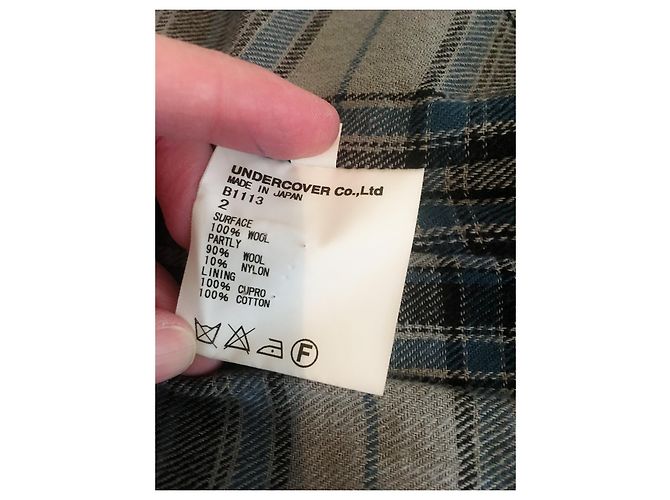Undercover 100% Lana. Hecho en Japón. Castaño Azul Gris - vista 10