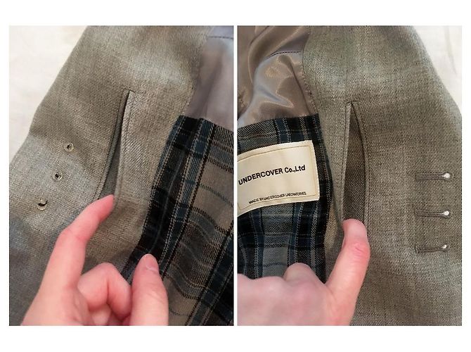 Undercover 100% Lana. Hecho en Japón. Castaño Azul Gris - vista 11