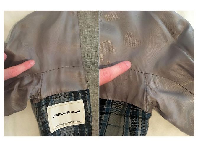 Undercover 100% Lana. Hecho en Japón. Castaño Azul Gris - vista 12
