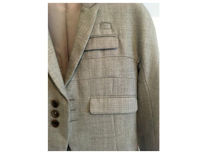 Undercover 100% Lana. Hecho en Japón. Castaño Azul Gris - vista 13