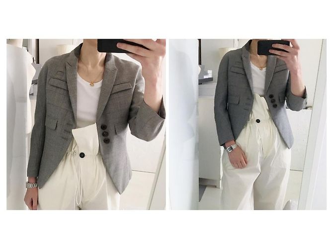 Undercover 100% Lana. Hecho en Japón. Castaño Azul Gris - vista 3