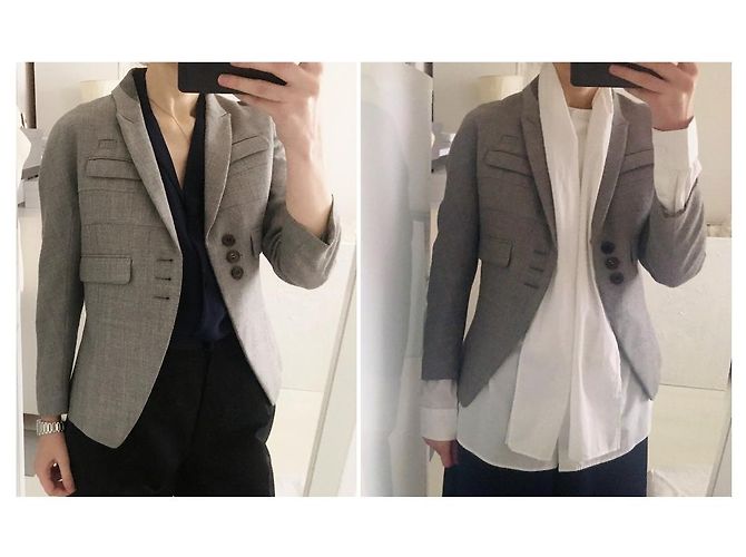 Undercover 100% Lana. Hecho en Japón. Castaño Azul Gris - vista 4