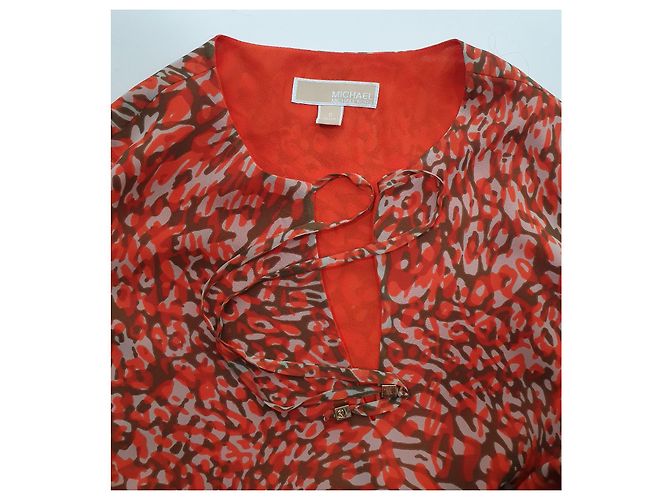 Michael Kors Kleid Orange aus Polyester Größe S Mehrfarben - Ansicht 5
