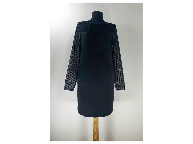 Armani Jeans Kleid aus schwarzer Viskose - Ansicht 2