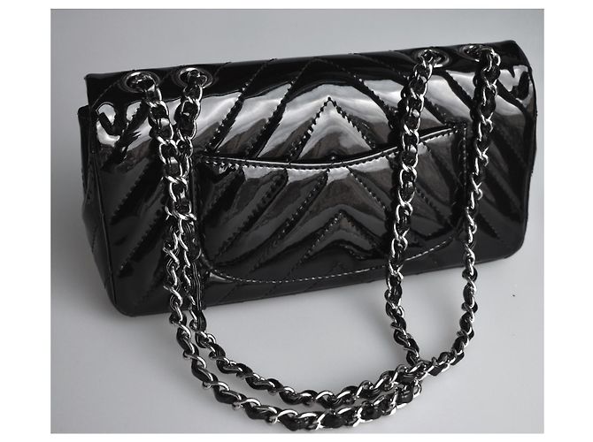 Timeless Chanel Borsa con patta nera classica senza tempo 25 cm Nero - vista 2