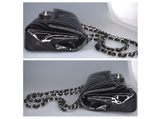 Timeless Chanel Borsa con patta nera classica senza tempo 25 cm Nero - vista 21