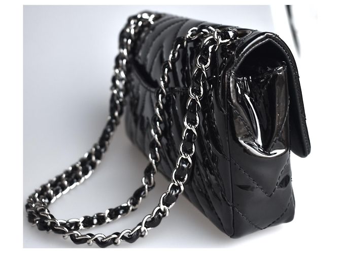 Timeless Chanel Borsa con patta nera classica senza tempo 25 cm Nero - vista 3